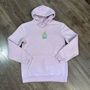 H&M The Simpsons Hoodie Lilac purple pullover Homer Simpson